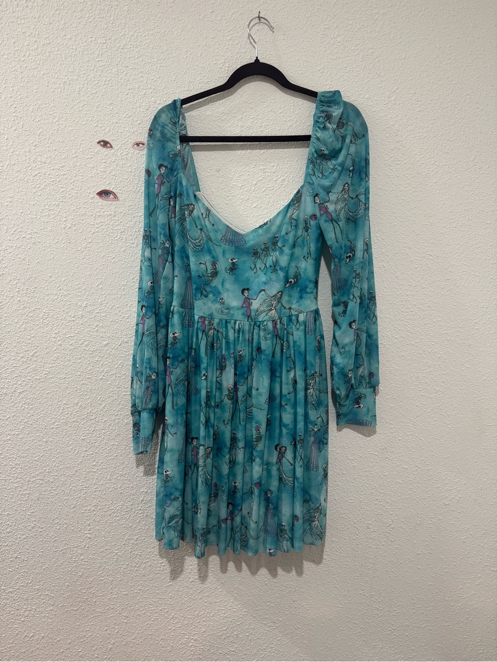 Blackmilk clothing corpse bride print mesh dress